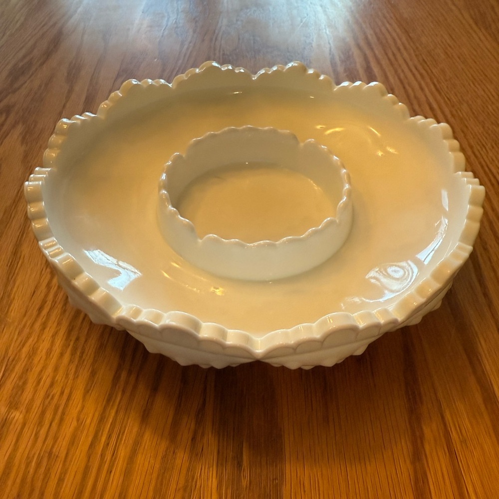 Vintage Fenton Hobnail Ashtray/Chip & Dip/Candle Bowl/Centerpiece